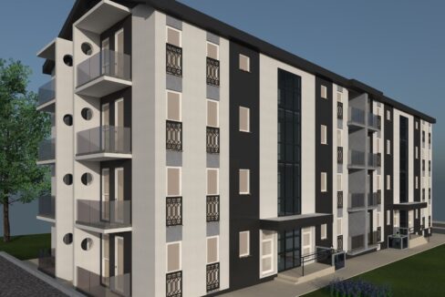 Skica zgrade u blizini Vezirovog mosta Podgorica